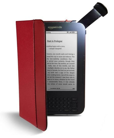 Kindle Lighted Leather Cover, Red, original case from Amazon for Kindle 3 6"